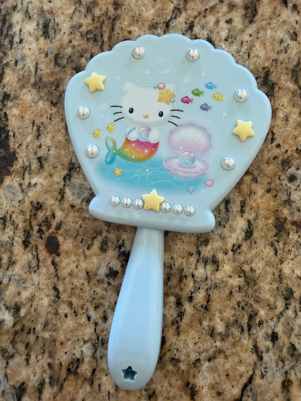 NEW Sanrio Hello Kitty Mermaid Pearl Star Shell Hand Mirror